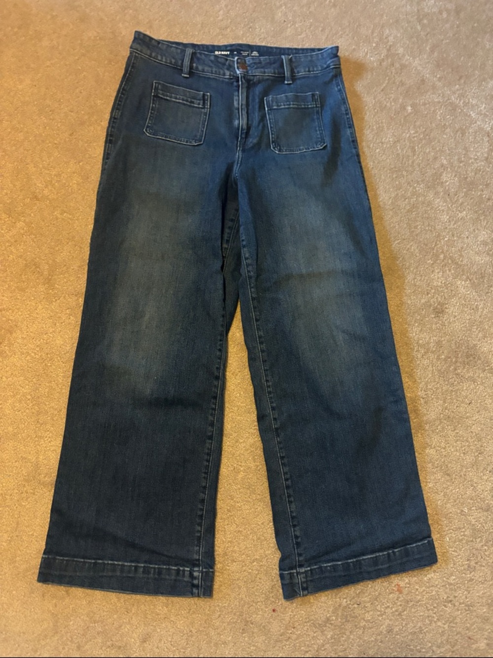 Old Navy Women's  Blue Wide-Leg Jeans Size 14